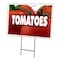 Signmission Tomatoes Yard Sign & Stake outdoor plastic coroplast window, C-2436 Tomatoes C-2436 Tomatoes - alternate 1